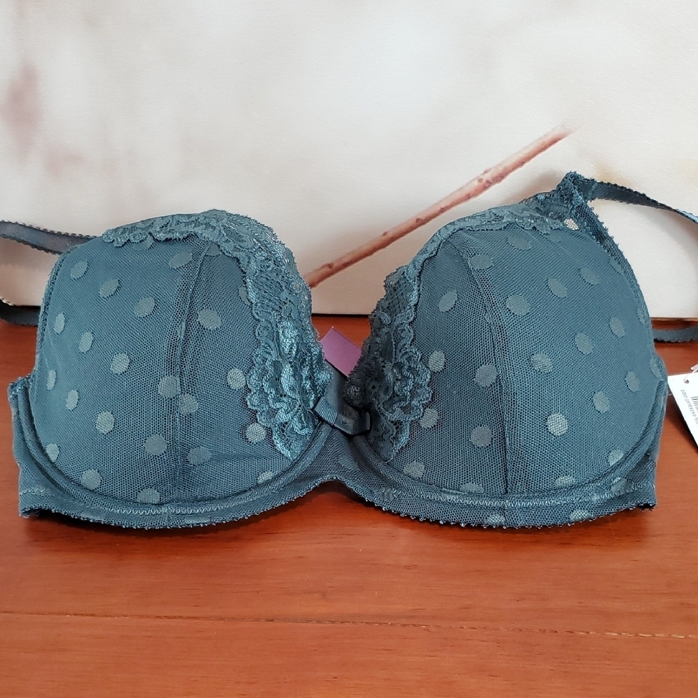 Adore Me Blue/Green Molded Bra - 32DD